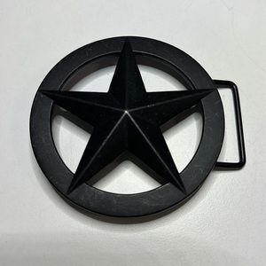 Black star belt buckle